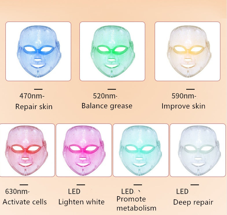 Photo Skin Rejuvenation Instrument Home Colorful Led Mask